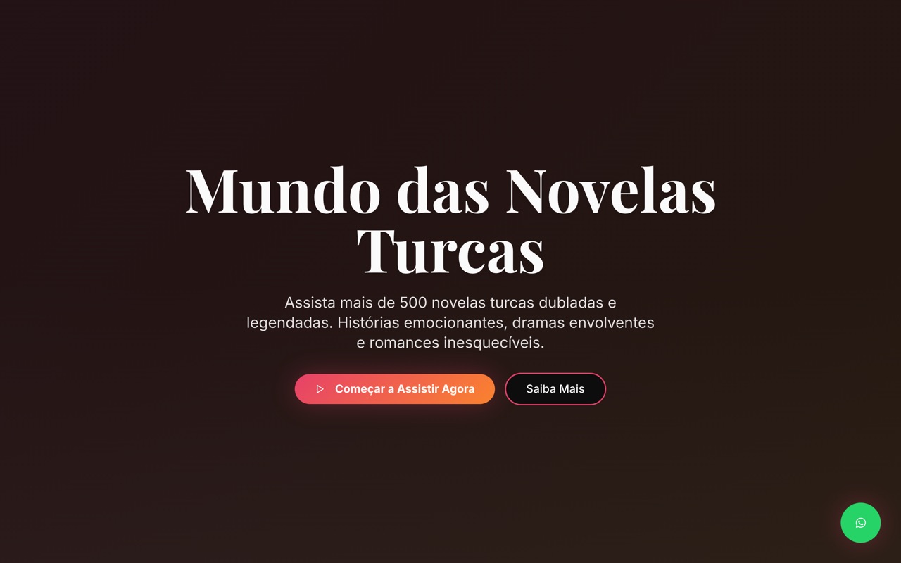 Site Mundo das Novelas Turcas, criado pela Vinz